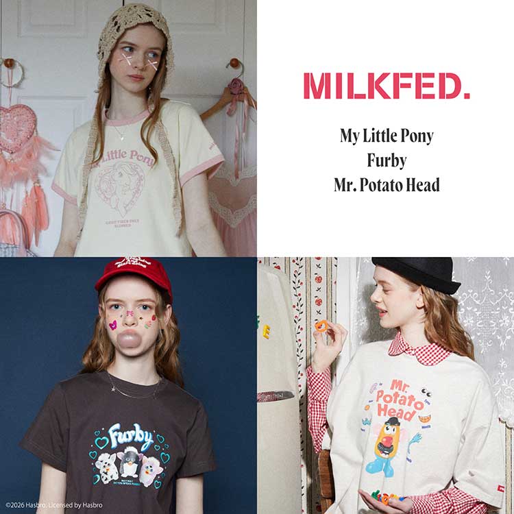 MILKFED.�i�~���N�t�F�h�j�̃V���b�v�j���[�X�u�_�_�������g���^�^Hasbro�Ől�C���ւ�L�����N�^�[��MILKFED.�I���W�i���f�U�C���œo��I�v
