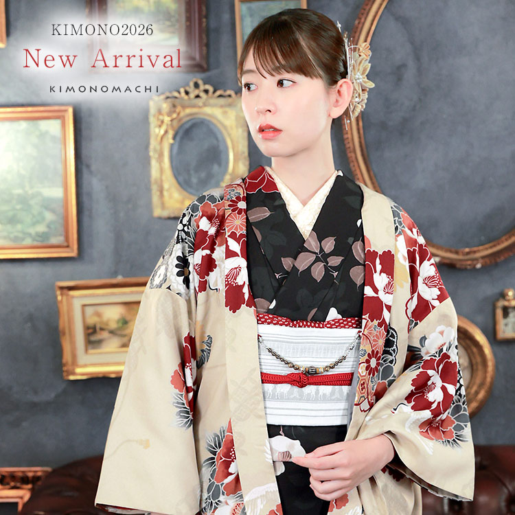 レディース 洗える着物 単品 袷着物 2026-27 新作 S/M/L/LL サイズ