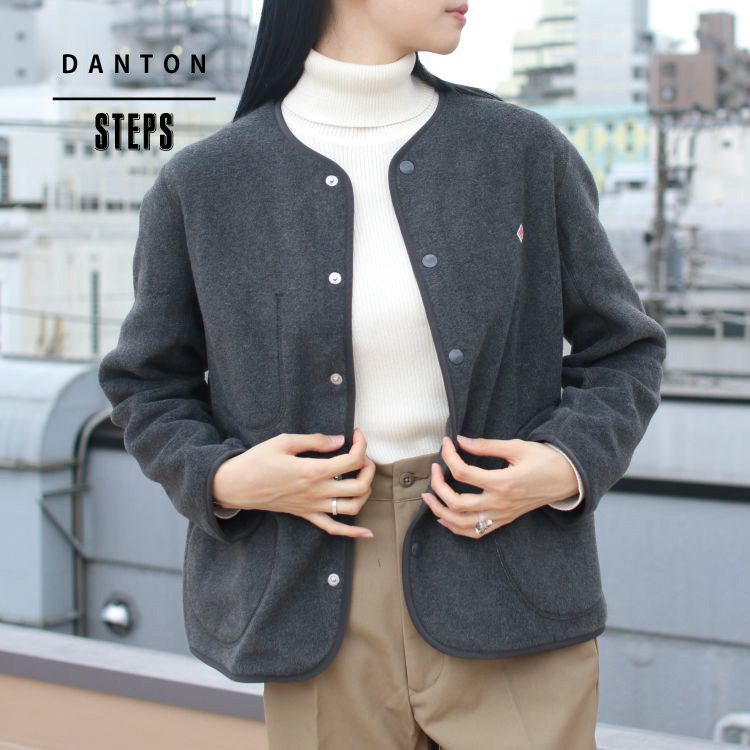 DANTON/ダントン フリースカラーレスジャケット FLEECE COLLARLESS JACKET（ウィメンズ）JD-8911（ノーカラージャケット ）｜Danton（ダントン）のファッション通販 - ZOZOTOWN