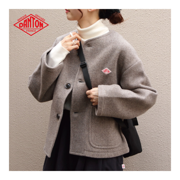 DANTON/ダントン ウールラウンドカラージャケット ROUND COLLAR JKT
