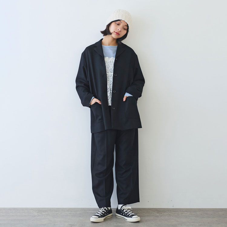 ビュルデサボン    ピンタック  セットアップ AMBIDEX Store △〇 ギンガム ピンタックブラウス(F アオ