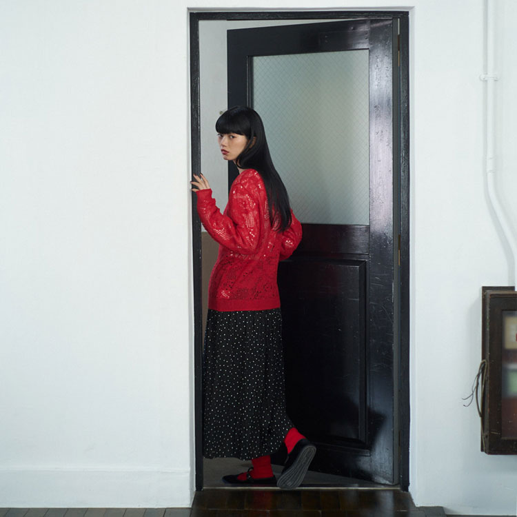 △オックス コック 長袖ワンピース Basic color（ワンピース）｜bulle