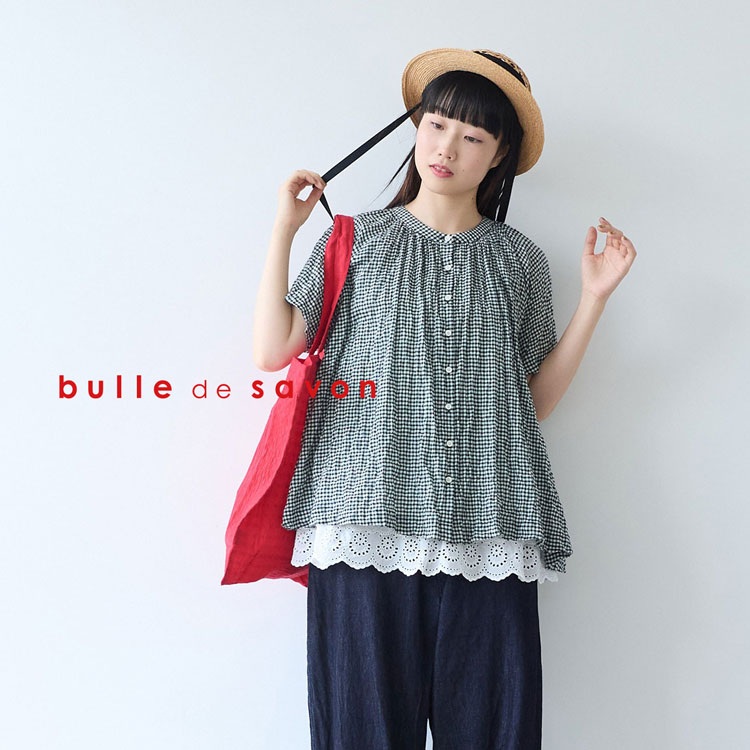 bulle de savon�i�r�����f�T�{���j�̃V���b�v�j���[�X�u�ۂ��ۂ��Ƃ����\�ʊ��̂����shirring mini check��v