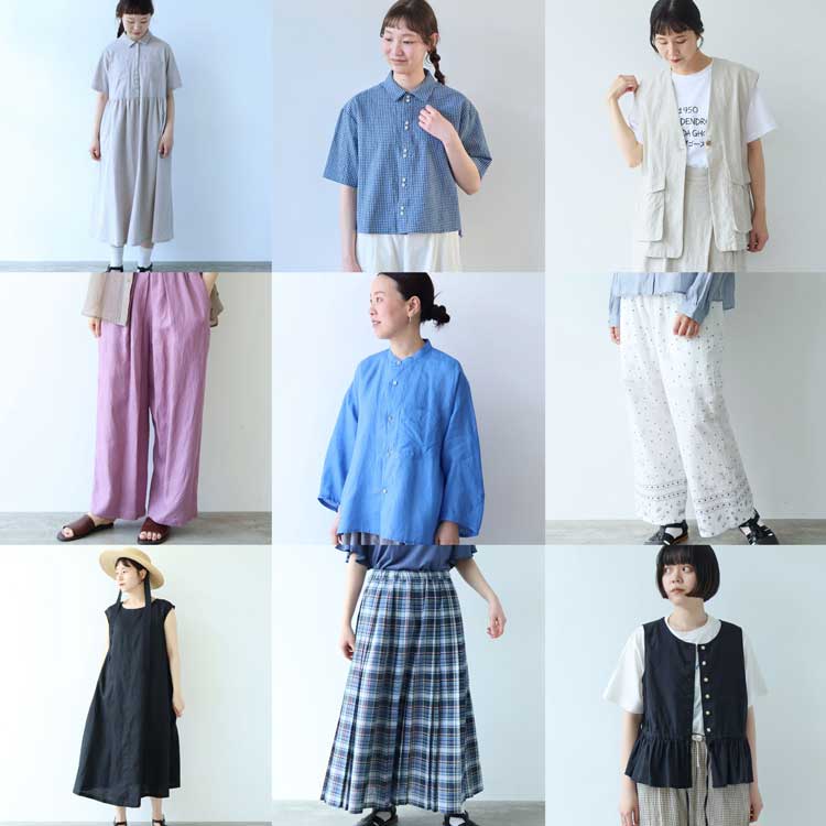 強撚CottonLinen 近江晒wrap one-piece（ジャンパースカート）｜yuni