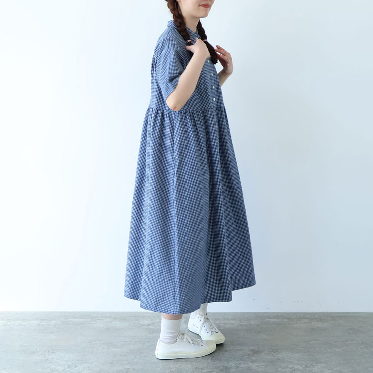 △コットンリネンデニム バックゴムパンツ（デニムパンツ）｜yuni