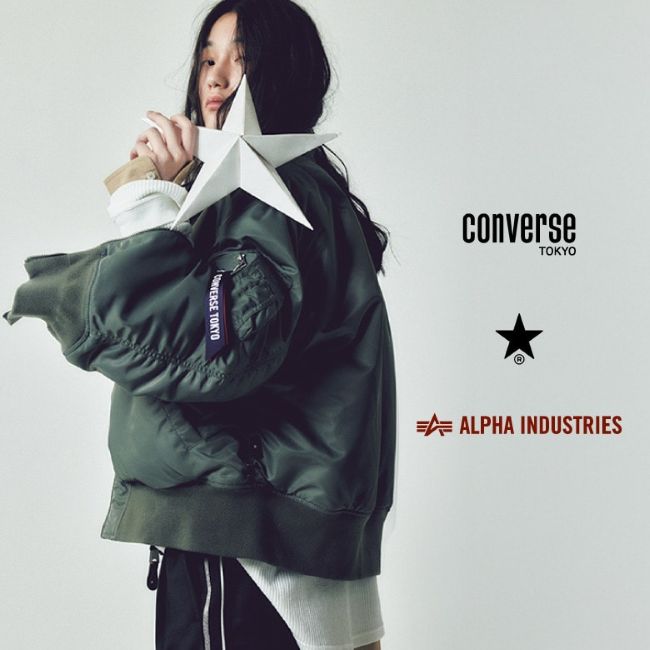 CONVERSE TOKYOiRo[XgELEj̃Vbvj[XuALPHA INDUSTRIESƏR{[VB hh𐏏ɂAʂȈꒅɁBv