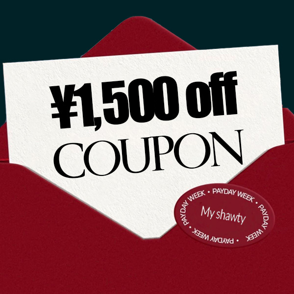 My shawty�i�}�C�V���E�e�B�[�j�̃V���b�v�j���[�X�u����1,500 OFF���N�[�|���z�z���v