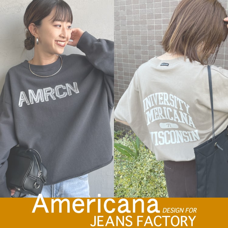 JEANS FACTORYiW[Yt@Ng[j̃Vbvj[XuyAMERICANA×JEANS FACTORYzlCIgiJWAuhƂ̕ʒACes\JnIv