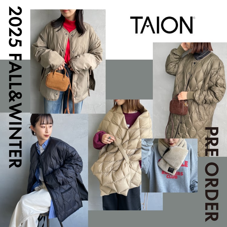 WEB先行予約】[TAION/タイオン] MILITARY キルティングダウン