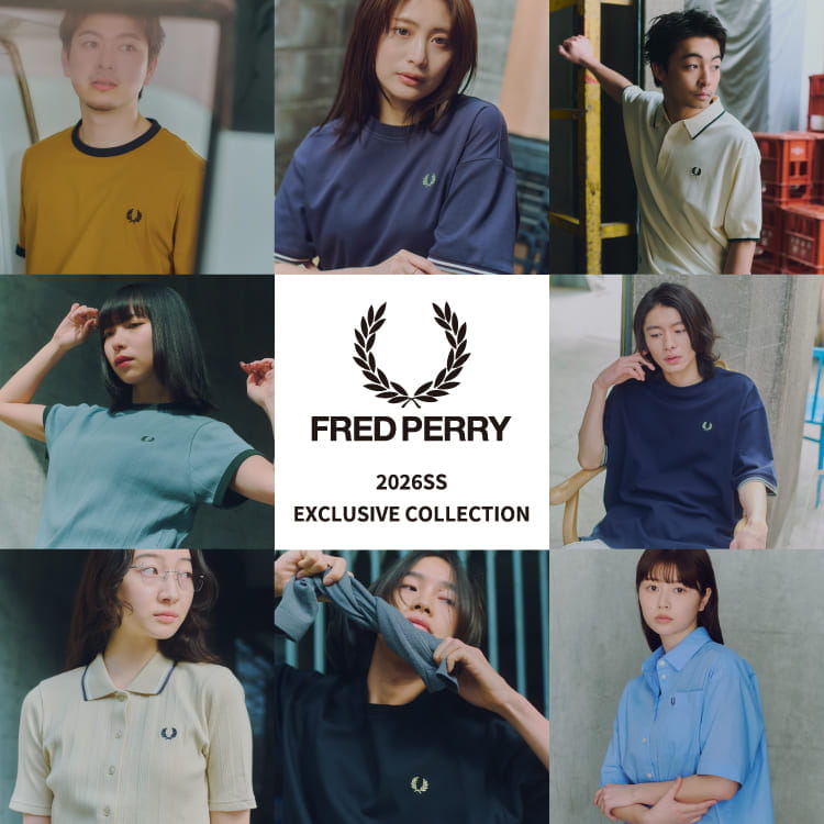 FRED PERRY/フレッドペリー] 別注 ワンポイントロゴ刺繍 リンガーT