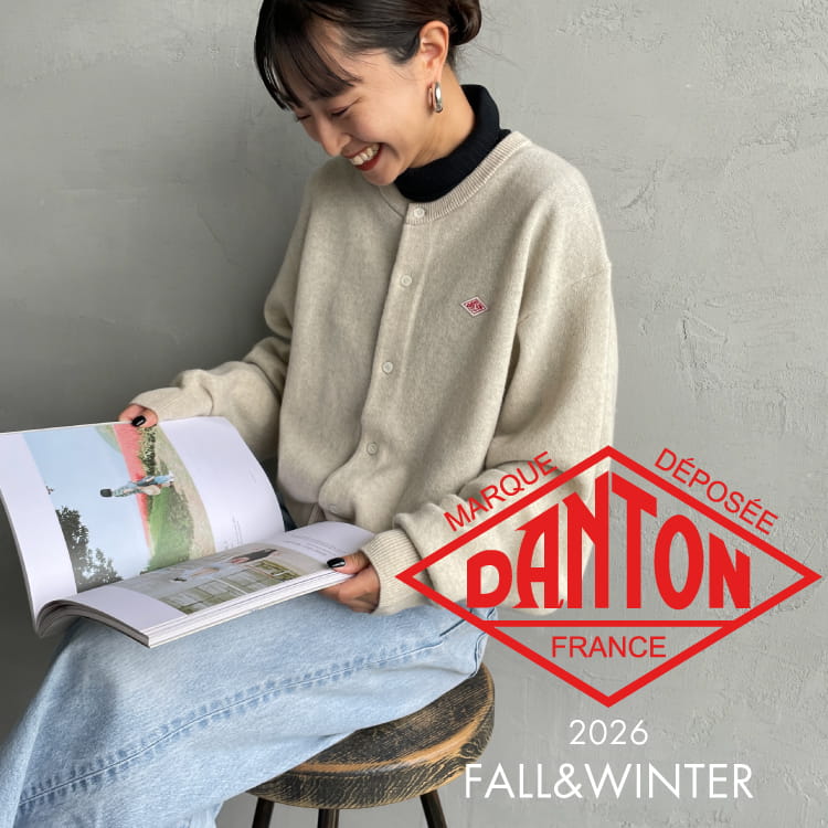 JEANS FACTORY�i�W�[���Y�t�@�N�g���[�j�̃V���b�v�j���[�X�u�yDANTON�z�t�����`�V�b�N�ɒ����Ȃ��H�~�R���N�V�����v