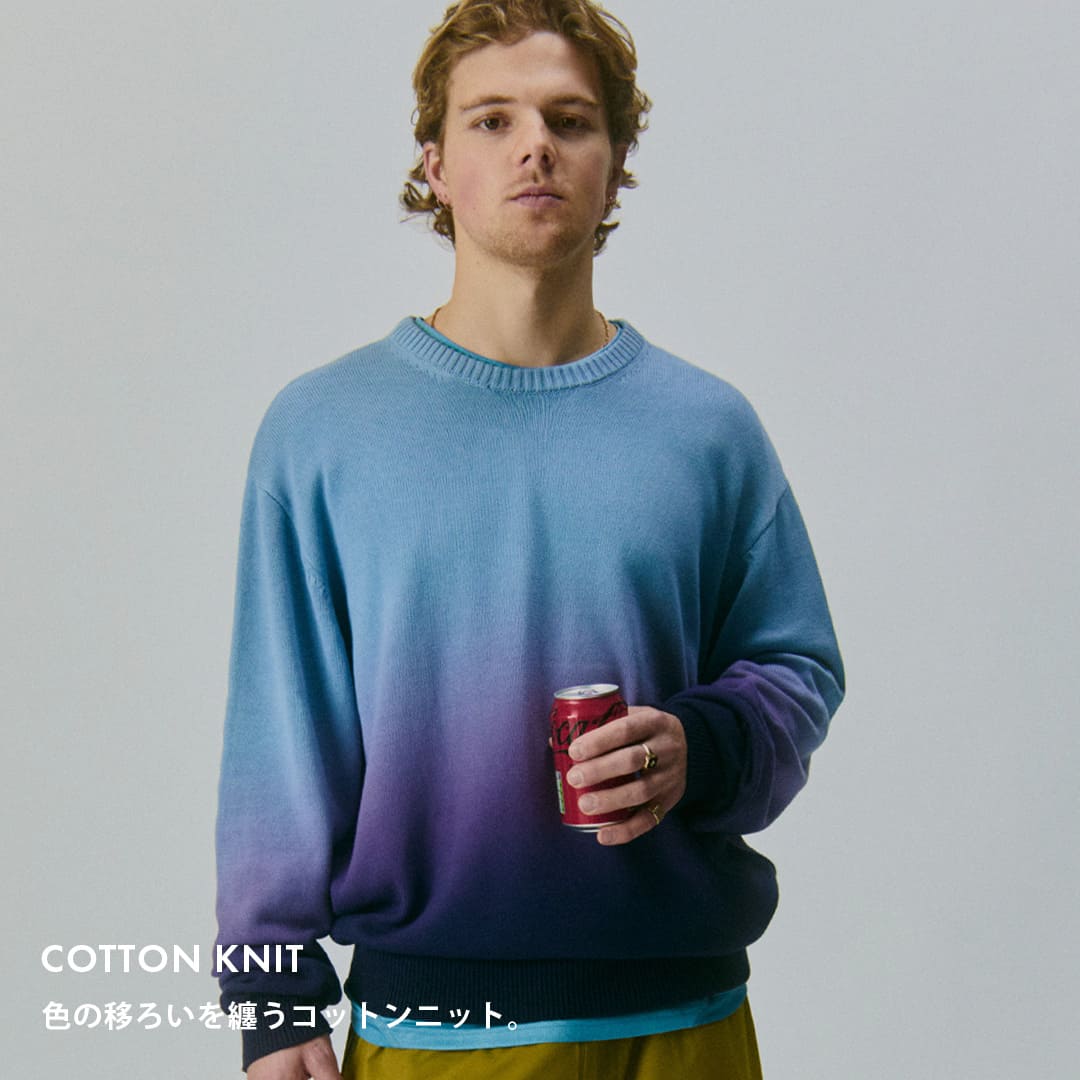 Gramicci / WILD THINGS�i�O���~�` / ���C���h�V���O�X�j�̃V���b�v�j���[�X�u�yGramicci�zCOTTON KNIT�b�F�̈ڂ낢��Z���R�b�g���j�b�g�B�v