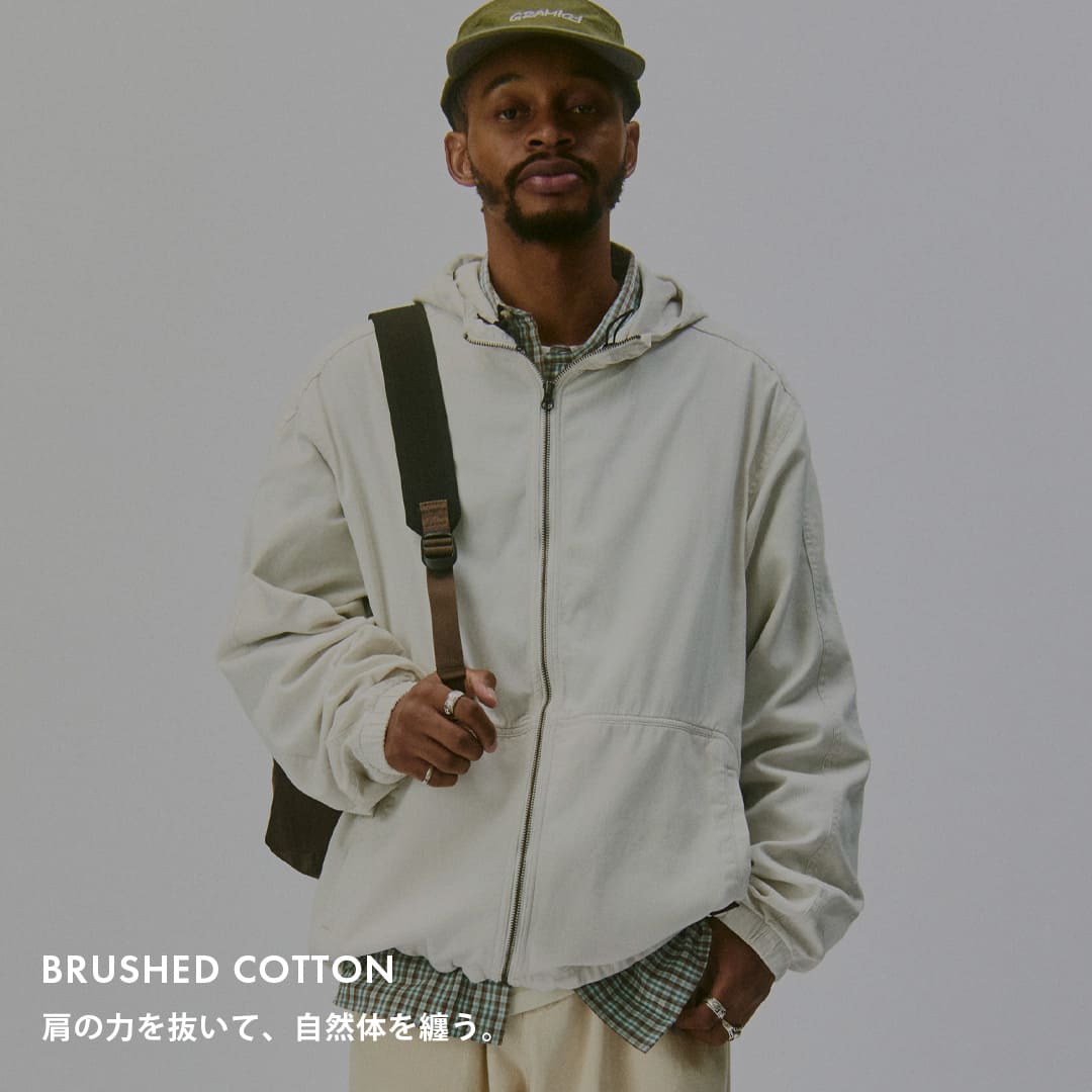 Gramicci / WILD THINGS�i�O���~�` / ���C���h�V���O�X�j�̃V���b�v�j���[�X�u�yGramicci�zBRUSHED COTTON�b���̗͂𔲂��āA���R�̂�Z���B�v