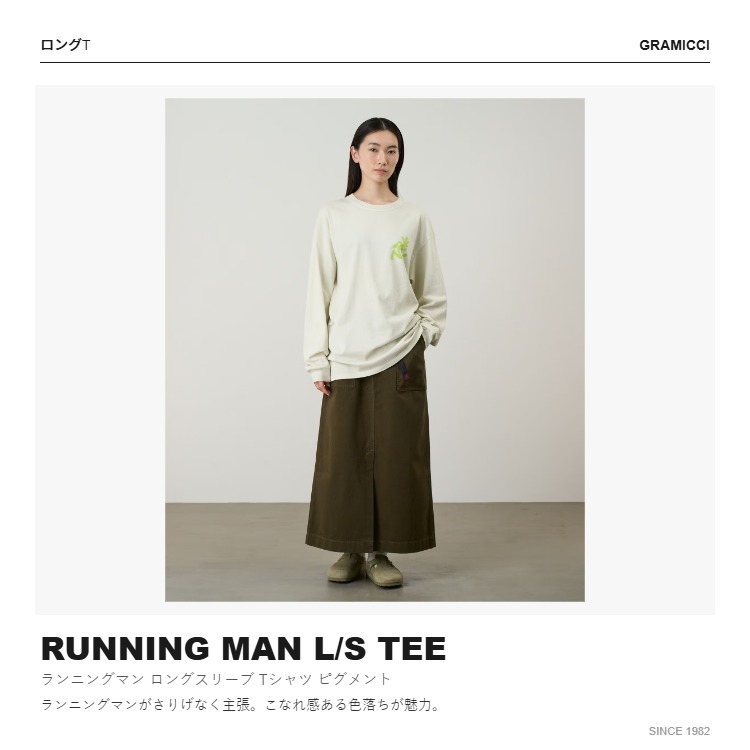 Gramicci / WILD THINGS�i�O���~�` / ���C���h�V���O�X�j�̃V���b�v�j���[�X�u�yGramicci�zRUNNING MAN L/S TEE�b���B���e�[�W���C�N�Ȋ痿���߁A�f�C���[�ɉf����v