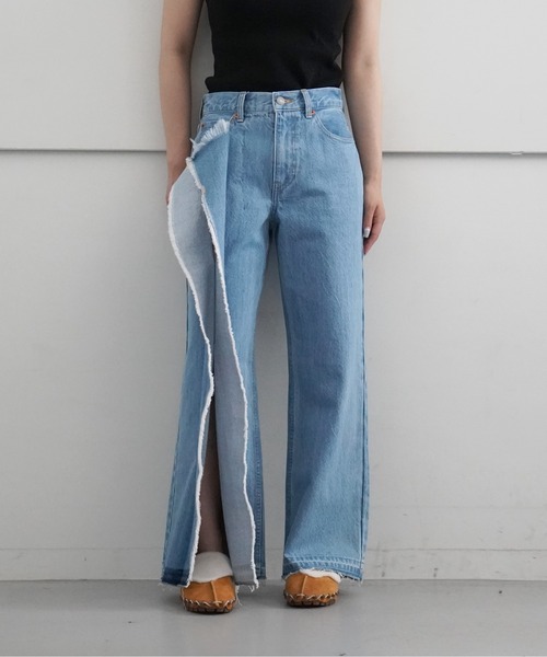 OiI[j̃Vbvj[Xukotohayokozawa Slit Leg Denim Pantsv