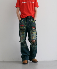 OiI[j̃Vbvj[XuBasketcase Lax baggy denim paint splattersv