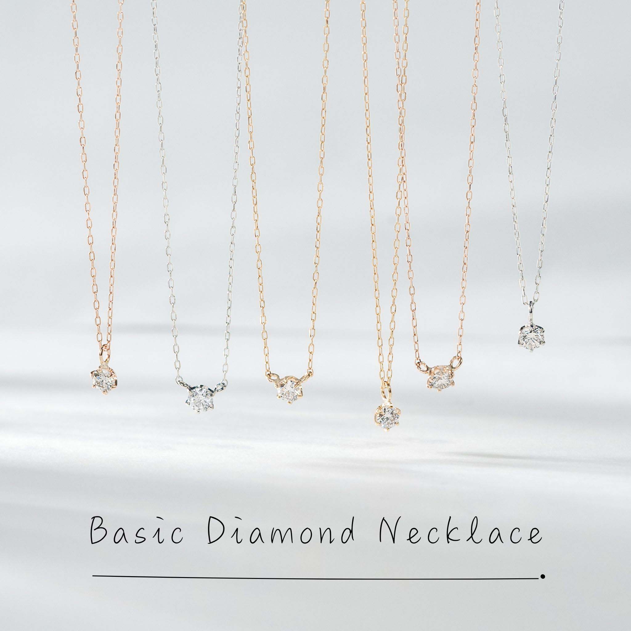 K18 一粒ダイヤモンド ネックレス 0.1ct（ネックレス）｜Jewel closet