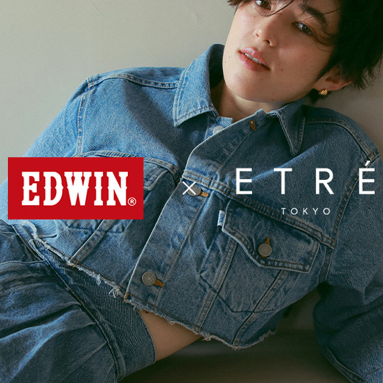 EDWIN×ETRETOKYO タックワイドデニムパンツ amnayahotels.com