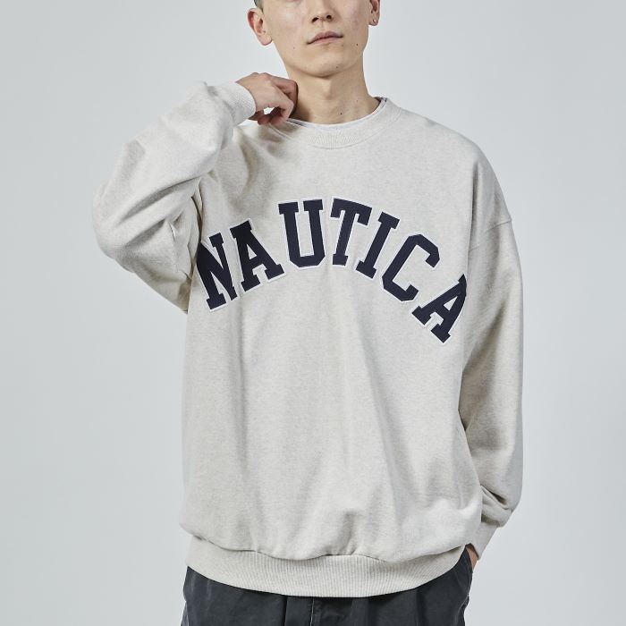 セール】NAUTICA/ノーティカ Arch Logo Crewneck Sweatshirt