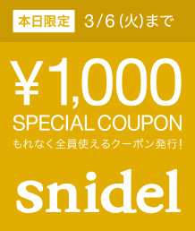 Snidel スナイデルのトピックス Snidel 本日限定 1 000円クーポン配布中 Zozotown
