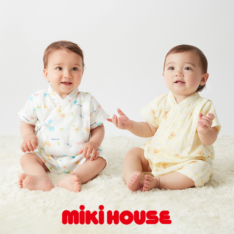 ミキハウス　80㎝　セット MIKIHOUSE】イエロー 甚平 明るけれ