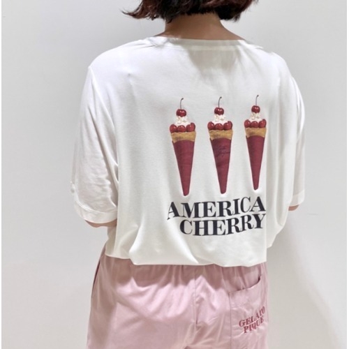 Gelato Pique ジェラート ピケのトピックス バックプリントがかわいいアメリカンチェリーtシャツ Zozotown