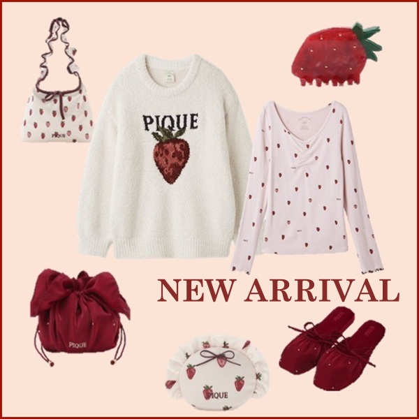 gelato pique メランジストロベリージャガードプルオーバー 上下