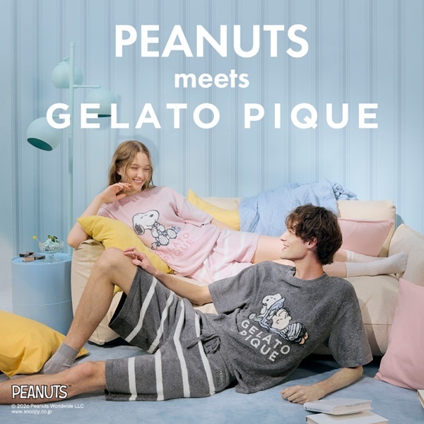 gelato pique�i�W�F���[�g�@�s�P�j�̃V���b�v�j���[�X�u�y�{���̔��J�n�zPEANUTS meets GELATO PIQUE�v