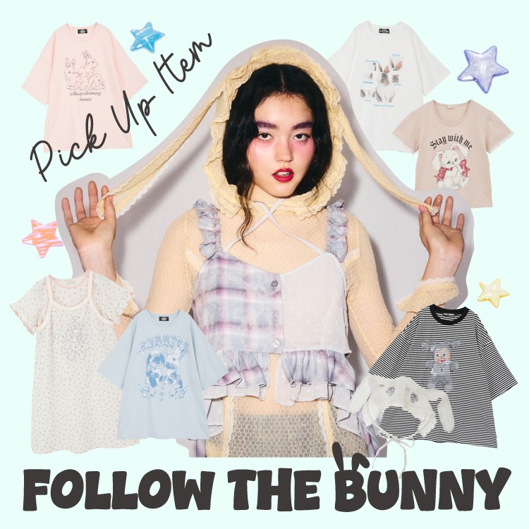 Candy Stripper�i�L�����f�B�X�g���b�p�[�j�̃V���b�v�j���[�X�u�yFOLLOW THE BUNNY�z���������`�[�t�̃A�C�e����v