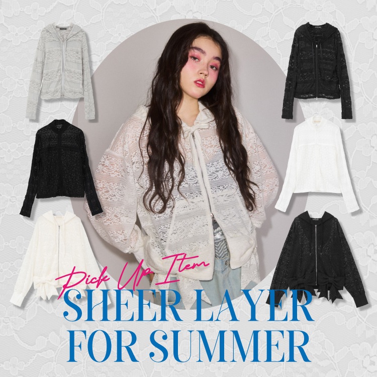 Candy Stripper�i�L�����f�B�X�g���b�p�[�j�̃V���b�v�j���[�X�u�ySHEER LAYER FOR SUMMER�z�ẲH�D�A�C�e�����c�v