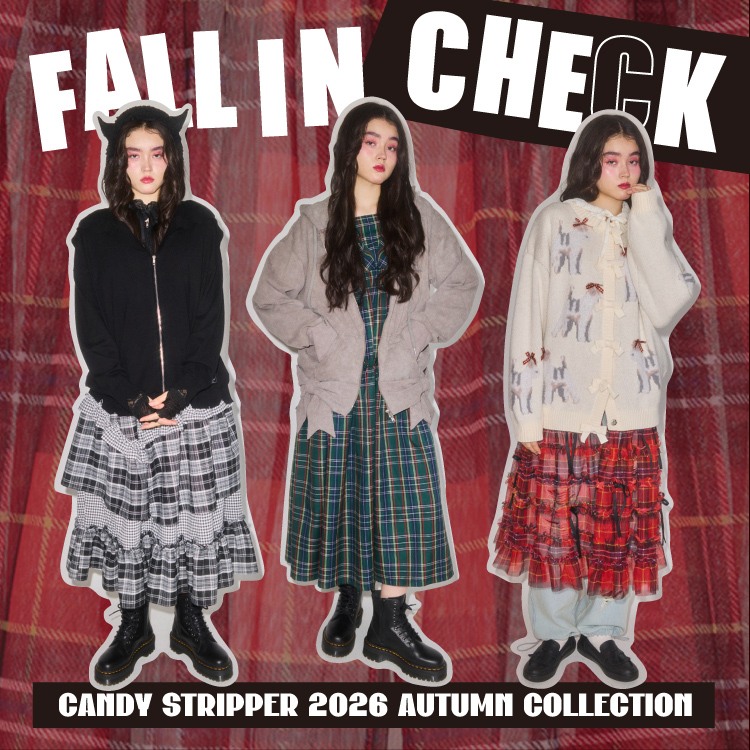 Candy Stripper�i�L�����f�B�X�g���b�p�[�j�̃V���b�v�j���[�X�u�yFALL IN CHECK�z�V�[�Y�����[�h���܂�w�`�F�b�N�A�C�e���x�I�v
