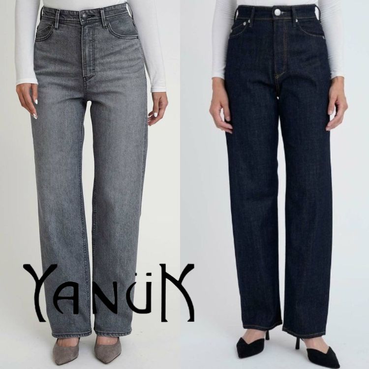 【ayamaru❤︎さま専用】YANÜK Lilith グレー ストレートデニム YANUK(ヤヌーク) ワイドストレート/LILITH/ミスティーフェード