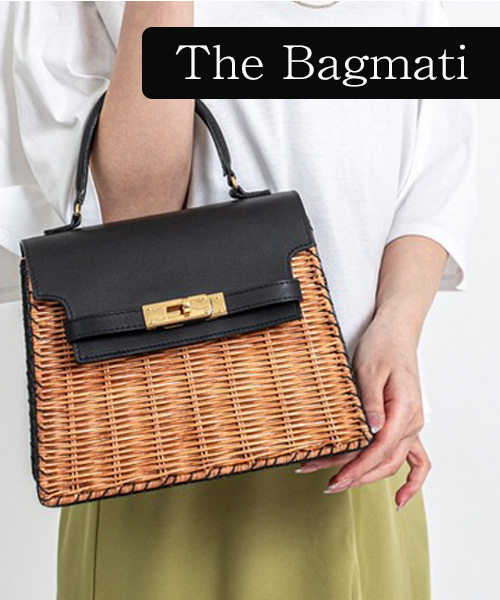 セール】【The Bagmati/ザバグマティ】レザーハンドル スクエア かご