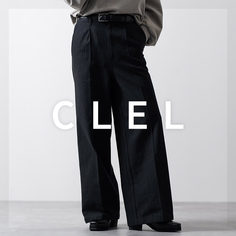 CLEL】Soft W Similar Gabardine Straight pants/ソフトウールシミラー