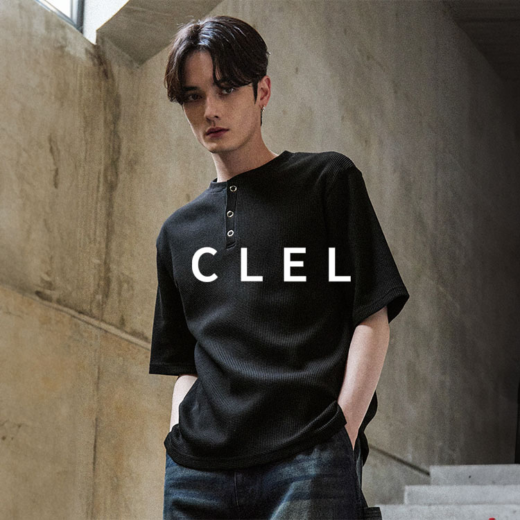 CLEL】Functional Thermal Henley Neck Short Sleeve T-Shirt