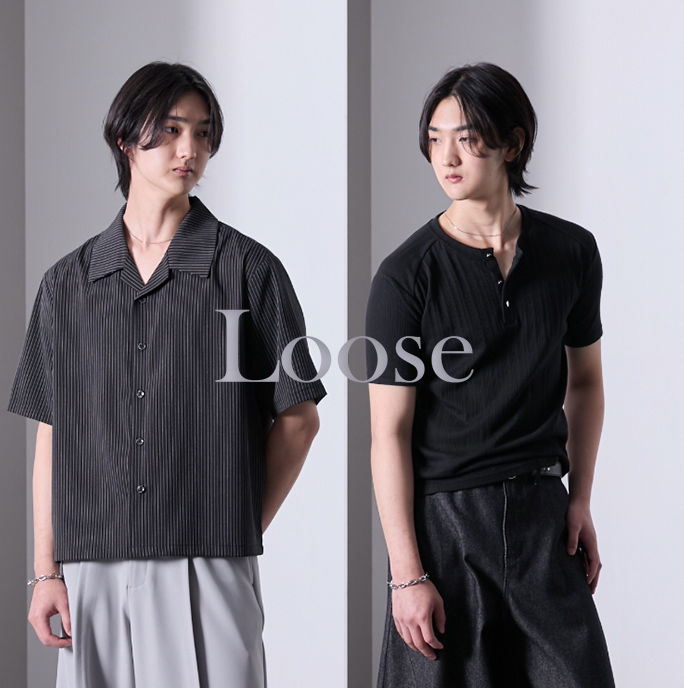 EMMA CLOTHES�i�G�} �N���[�Y�j�̃V���b�v�j���[�X�u�yLoose�z�e���R���^���{�^���w�����[�l�b�NT�V���c���I�[�v���J���[�X�g���C�v�����V���c���V�o��I�v