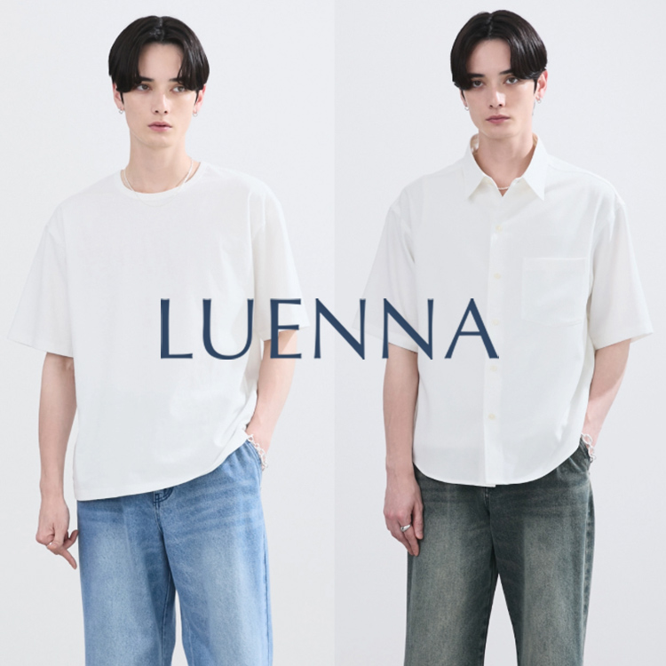 EMMA CLOTHES�i�G�} �N���[�Y�j�̃V���b�v�j���[�X�u�yLUENNA�z�N���[�l�b�N����T���R���p�N�g�������M�����[�J���[�V���c�����B���e�[�W �J�[�u�f�j�����o��I�v