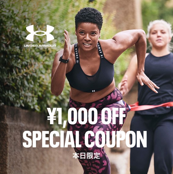 UNDER ARMOUR�i�A���_�[�A�[�}�[�j�̃V���b�v�j���[�X�u�y�A���_�[�A�[�}�[�����z1,000�~OFF�X�y�V�����N�[�|���z�z���I�v
