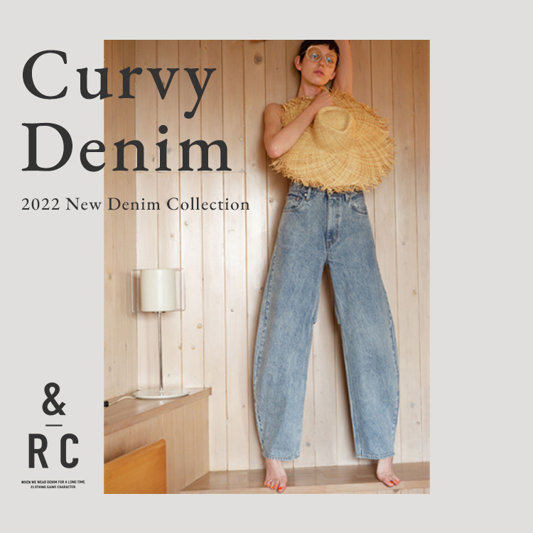 Curensology /&RC】カーヴィーデニムパンツ-