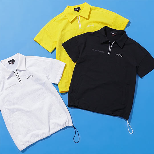 the HOUSE�i�U�n�E�X�j�̃V���b�v�j���[�X�u�yPING APPAREL�z���炩�Ȕ��G��ƍ����X�g���b�`���������PING�̃T�b�J�[�f�ނ̃V���[�Y�̃|���V���c�I�v