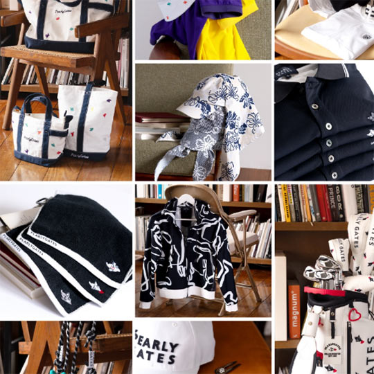 PEARLY GATES】Peメッシュストライプニット半袖ポロシャツ (WOMENS