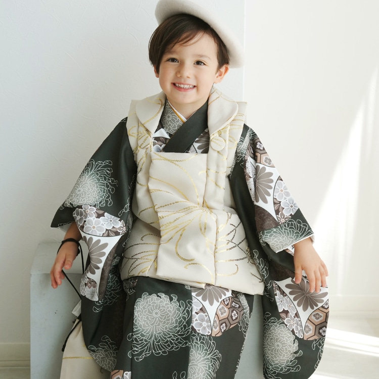 七五三５歳用袴セット utatane ジャガードペイズリー 七五三5歳用袴セット utatane ジャガードペイズリー（着物