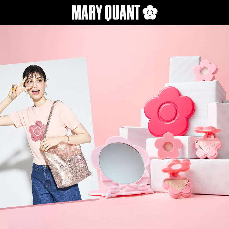 2-5日着 MARY QUANT ピンクステッチデイジー ラウンドポーチ ピンクステッチデイジー ラウンドポーチ(ポーチ)|MARY QUANT