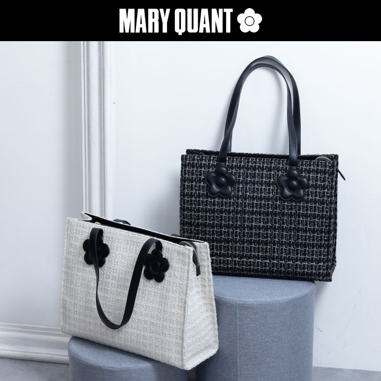 新品未使用 MARY QUANT 大容量バック MARY QUANT｜マリークワントのトピックス「ラメ入りツイード素材