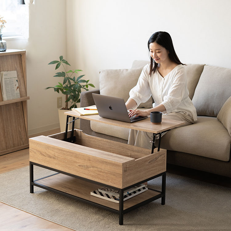 レビュー高評価商品 セール】リフトアップテーブル/昇降式（家具）｜東京家具 パソコンデスク