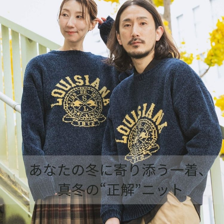 美品 レザレクション ロゴモノグラム ニットプルオーバー メンズ ロゴモノグラムニットプルオーバー ネイビー | Resurrection