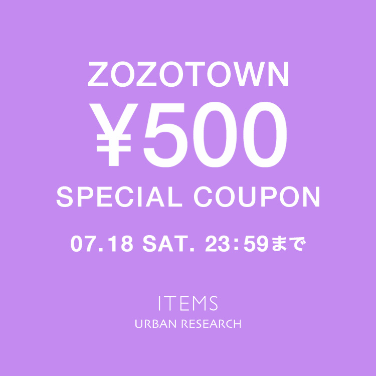 ITEMS URBAN RESEARCH�i�A�C�e���Y �A�[�o�����T�[�`�j�̃V���b�v�j���[�X�u�y24���Ԍ���I�z500�~�N�[�|�����s���Ă���܂����v