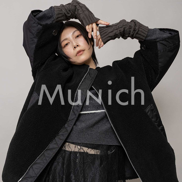 Munich�i�~���[�j�b�N�j�̃V���b�v�j���[�X�u�y�l�C��BOA�R�[�g�z�i�C�����ƃE�[��BOA�̐؂�ւ��A�����W�h�b�L���O�V���[�g�R�[�g�ł��B�v