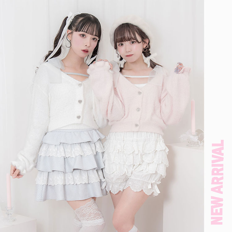 シークレットハニー わんわん物語 レディー フェザーニット カーディガン ピンク シークレットハニー わんわん物語 レディー フェザーニット