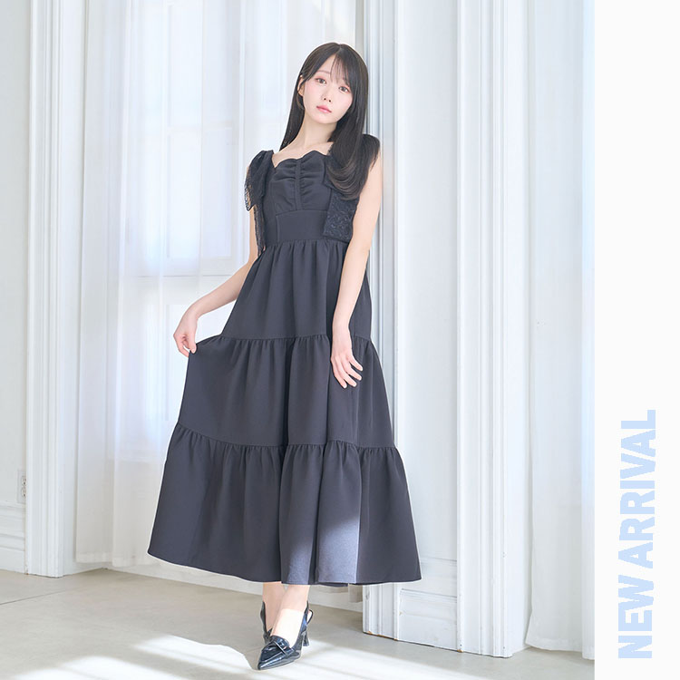 BUNNY APARTMENT�i�o�j�[�A�p�[�g�����g�j�̃V���b�v�j���[�X�u�yNEW!�zLace ribbon tiered dress�v
